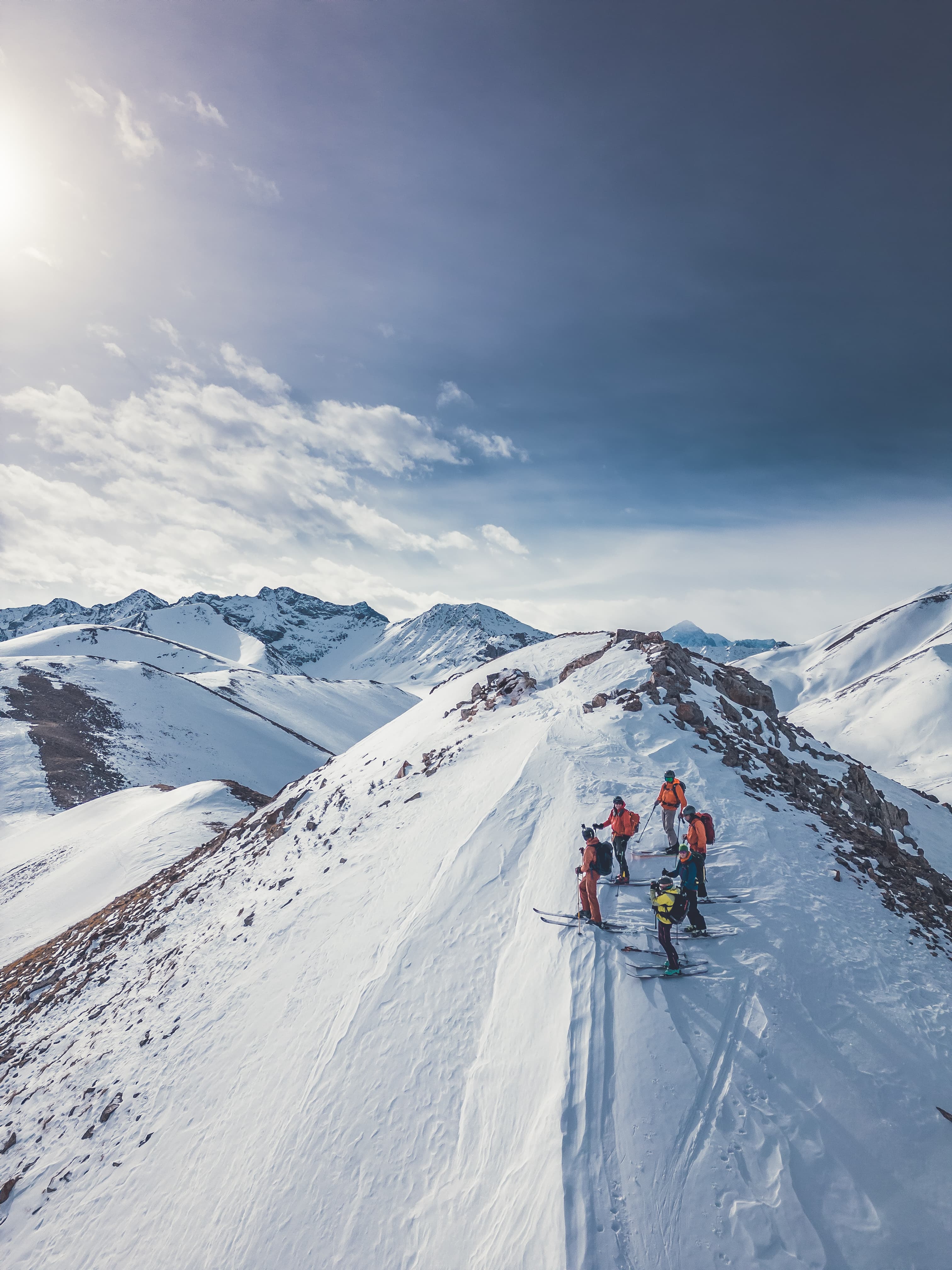 Aerial view of mountain terrain on a Loaf trip